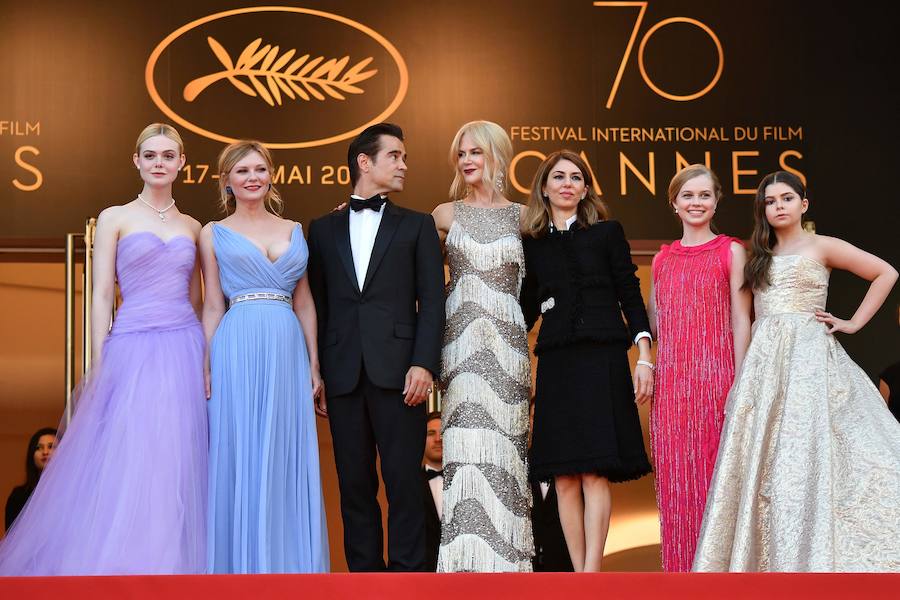 Elle Fanning, Kirsten Dunst, Colin Farrell, Nicole Kidman, Sofia Coppola, Angourie Rice y Addison Riecke