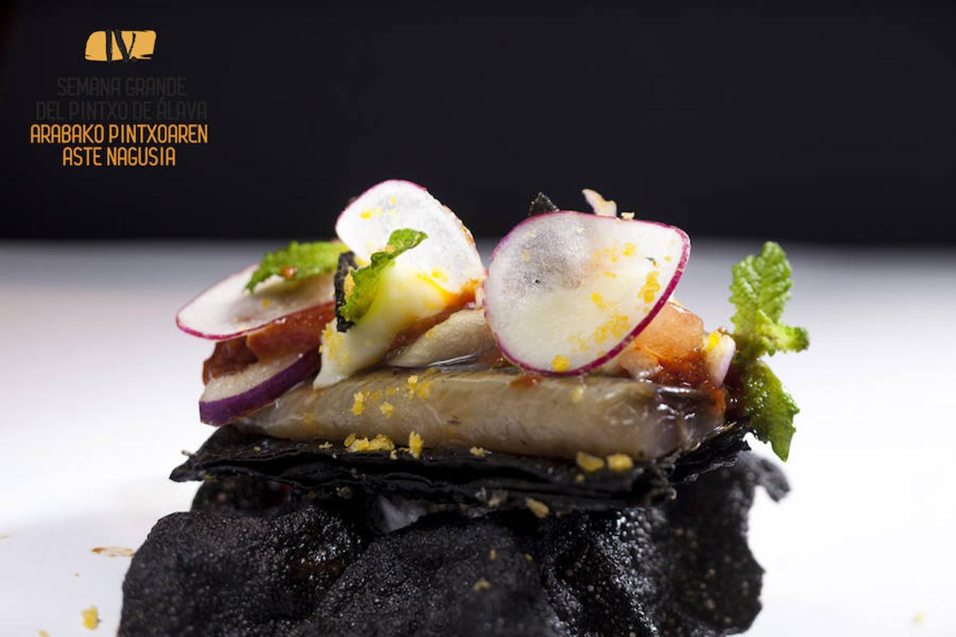 La sardina tomatera con Idiazabal. Carlos Dávalos, Waska! (Vitoria-Gasteiz)