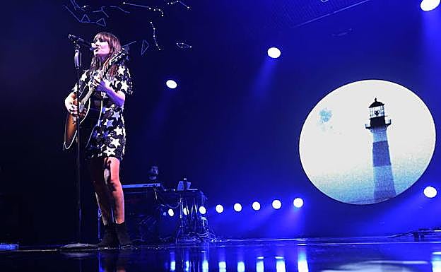 Amaral en el concierto que concedió hace un año en Miribilla. 