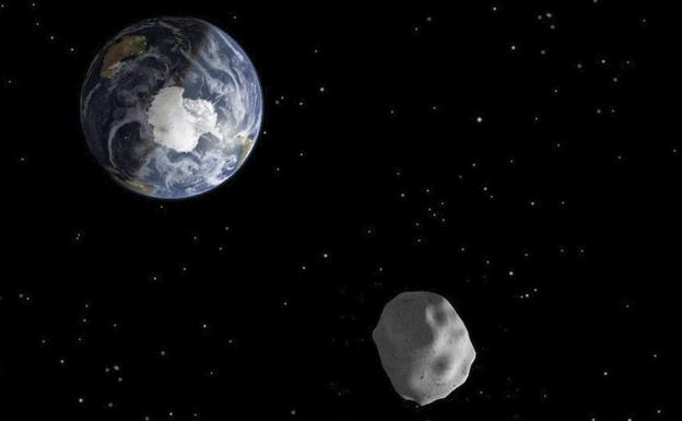 Simulación de la NASA del acercamiento de un asteroide a la Tierra. 