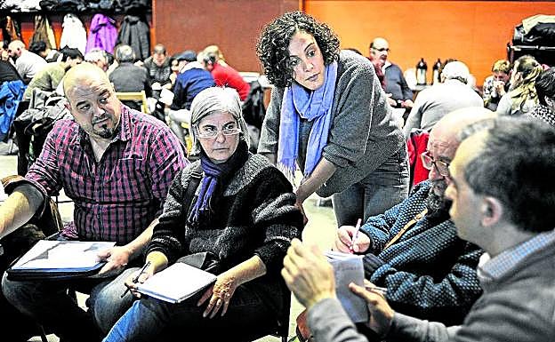 La líder de Podemos Euskadi, Nagua Alba, durante un acto del partido.