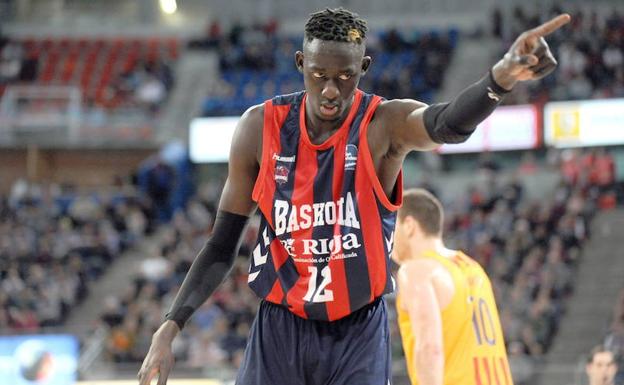 Diop, en un encuentro ante el Barcelona.