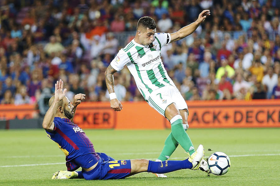 Las mejores imágenes del partido entre el l Barcelona y el Betis, correspondiente a la primera joranda de Liga. 