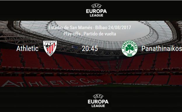 Athletic - Panathinaikos en directo: horario del partido de Europa League.