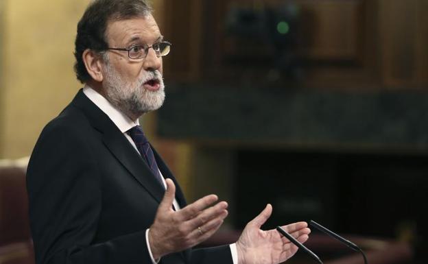 Rajoy, en el Congreso. 