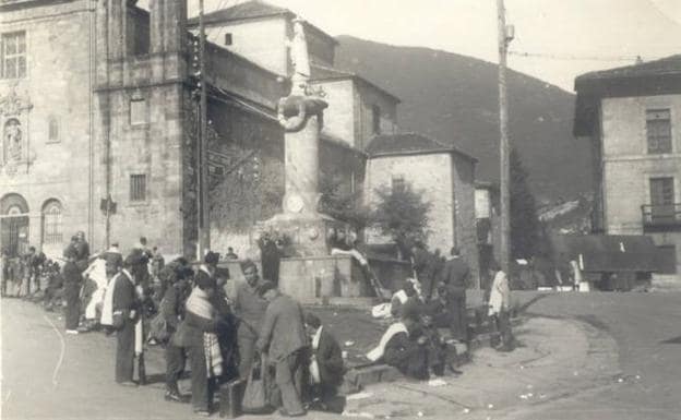 Aspecto que mostraban las calles de Markina en el mes de septiembre de 1936. 