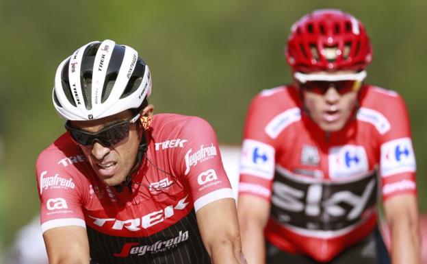 Contador y Froome, durante la etapa de este jueves.