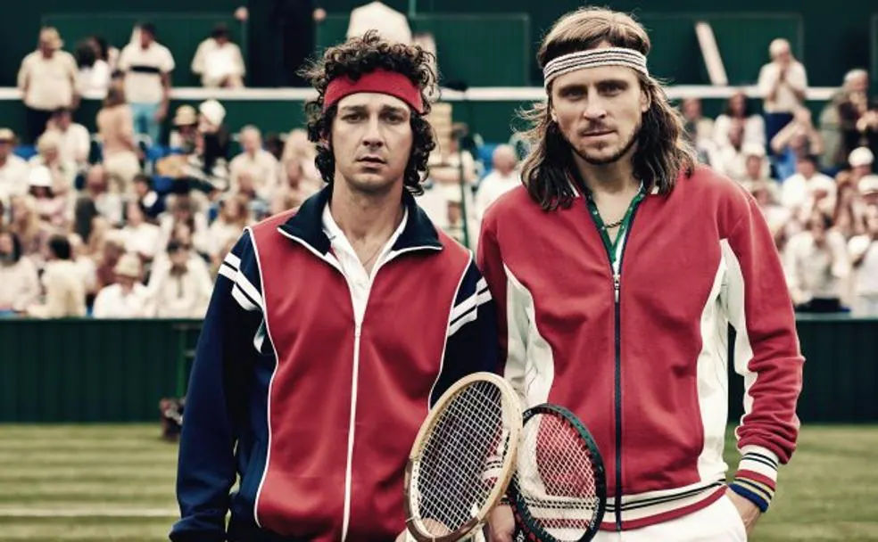 'Borg/McEnroe'. Shia Labeouf y Sverrir Gudnason encarnan a los míticos tenistas en el filme de Janus Metz.