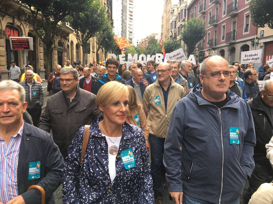 Joseba Egibar, Juan Mari Aburto, Itxaso Atutxa y Unai Rementeria son algunos de los representantes del PNV en la marcha.