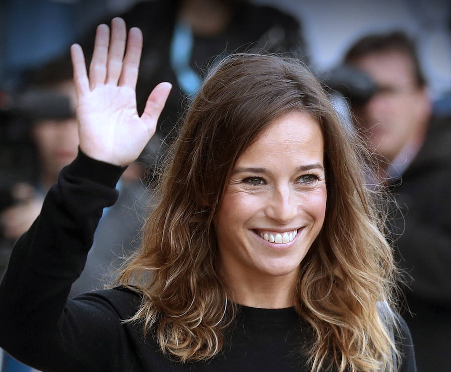 La actriz, Marta Etura, a su llegada al festival.