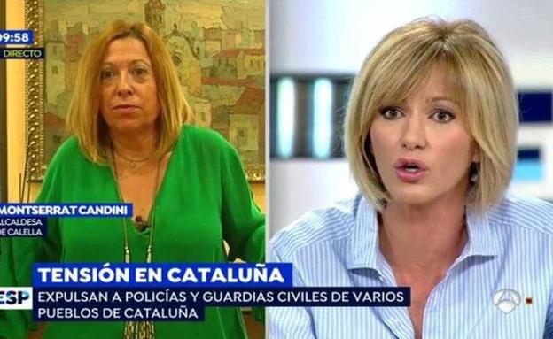 Susanna Griso y la alcaldesa de Calella tuvieron una tensa discusión en directo, en 'Espejo público'.