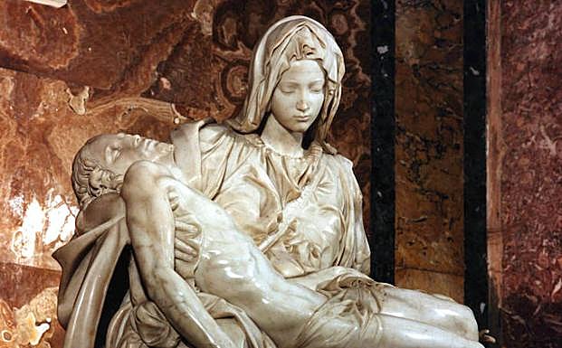 Imagen principal - 'La Piedad' de Miguel Ángel, 'Los girasoles' de Van Gogh y Cervantes, autor de 'El Quijote'.