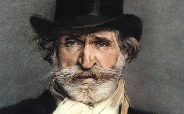 Retrato de Giuseppe Verdi.