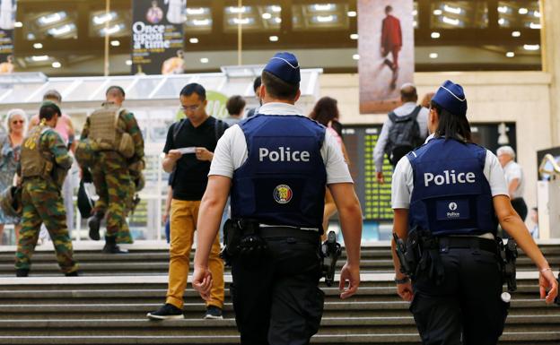 Agentes de la Policía belga.