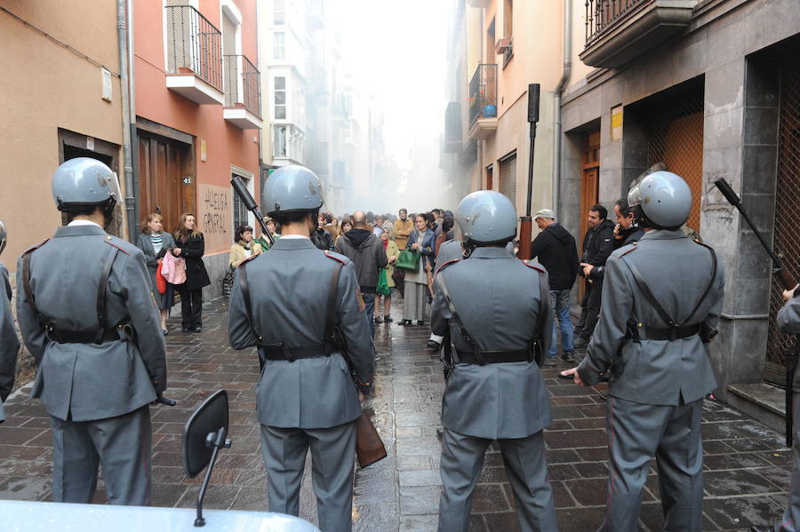 Rodaje de las secuencias más multitudinarias de ‘Vitoria, 3 de marzo’