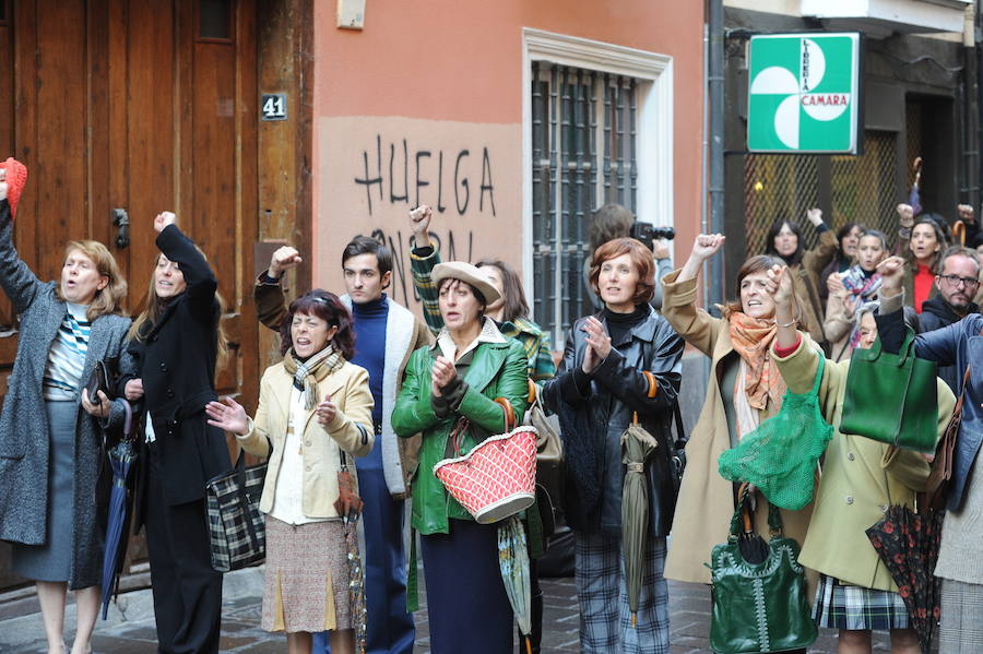 Rodaje de las secuencias más multitudinarias de ‘Vitoria, 3 de marzo’