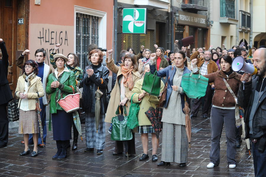 Rodaje de las secuencias más multitudinarias de ‘Vitoria, 3 de marzo’