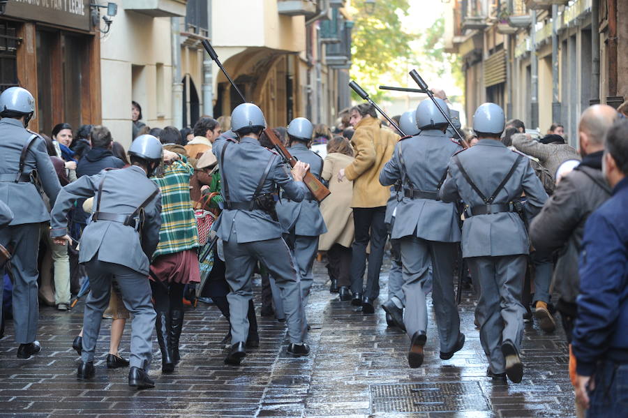 Rodaje de las secuencias más multitudinarias de ‘Vitoria, 3 de marzo’