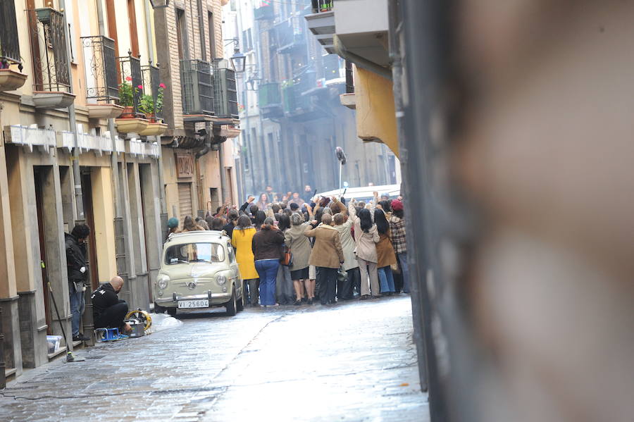 Rodaje de las secuencias más multitudinarias de ‘Vitoria, 3 de marzo’