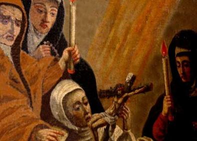 Imagen secundaria 1 - Luisa de Carvajal y Mendoza, Sabia de Coria, en su lecho de muerte, y Ana de San Bartolomé.