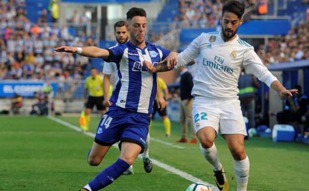 Burgui, en el partido contra el Madrid.