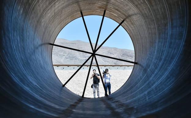 Tubo por donde viajarán las cápsulas de Hyperloop.