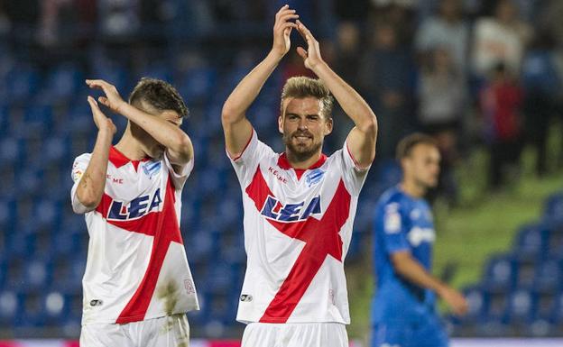 Santos, exultante, al finalizar el partido ante el Getafe. 