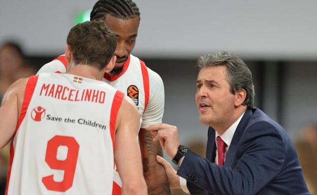 Valdeolmillos, durante el encuentro en Bamberg. 