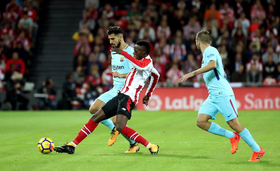 El Barcelona se impuso, con goles de Messi y Paulinho, al Athletic en el regreso de Valverde a San Mamés.