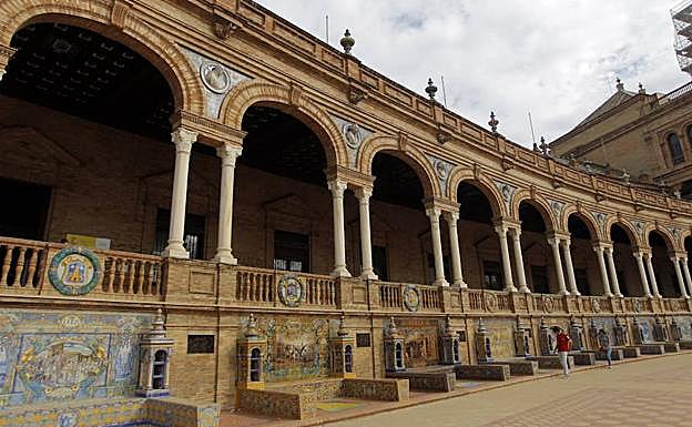 Vista de la plaza de España de Sevilla.