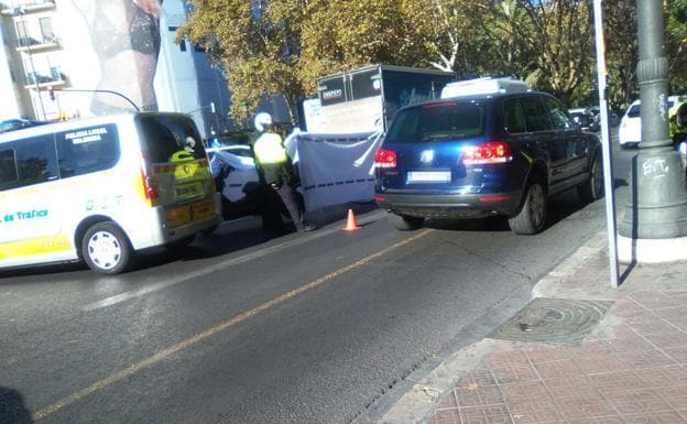 Lugar del accidente en Valencia.