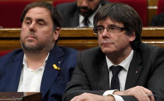 Oriol Junqueras y Carles Puigdemont, en una imagen de archivo.