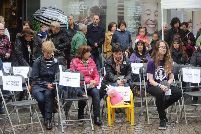 Decenas de personas participan en las concentraciones organizadas en Biizkaia contra las agresiones machistas