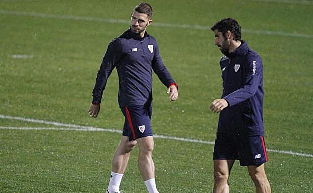 Yeray, en el entrenamiento de este martes.