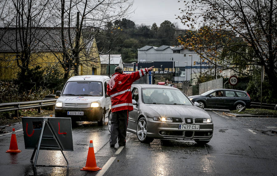 Carreteras cortadas en Bizkaia