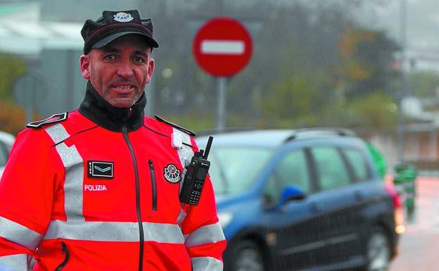 José Manuel Rodríguez, de servicio tras haber regresado de pasar el puente en Jaca, donde sucedieron los hechos. 