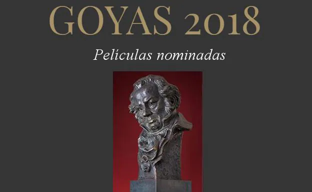 Lista de nominados a los Goya 2018.