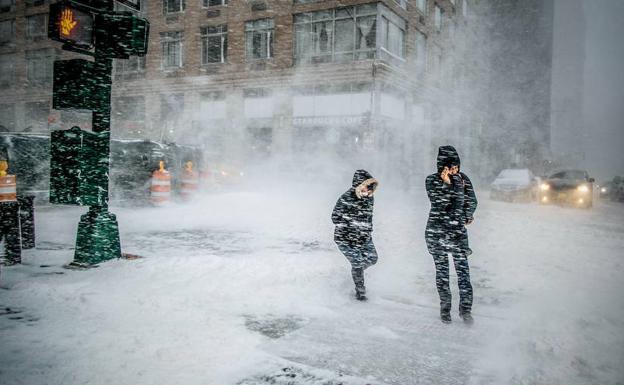 Un poderoso 'ciclón bomba' azota Nueva York