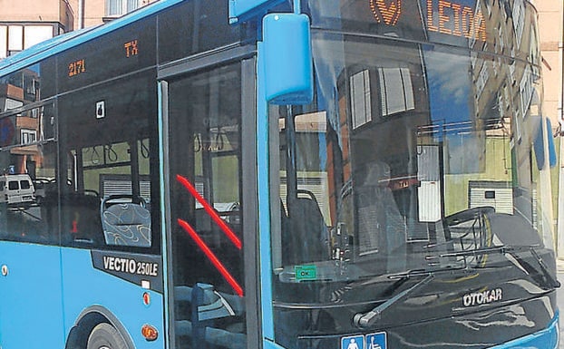 Actual bus urbano de la localidad. 