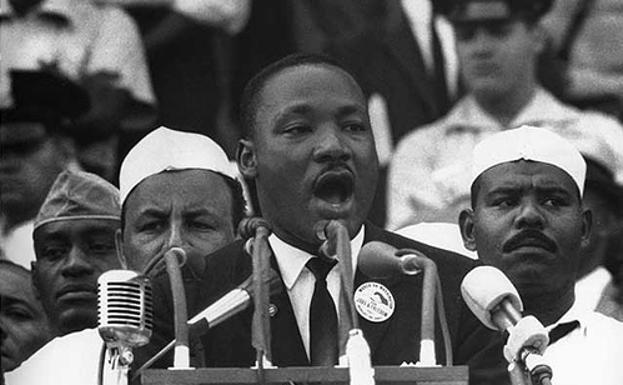 Martin Luther King, durante uno de sus discursos.