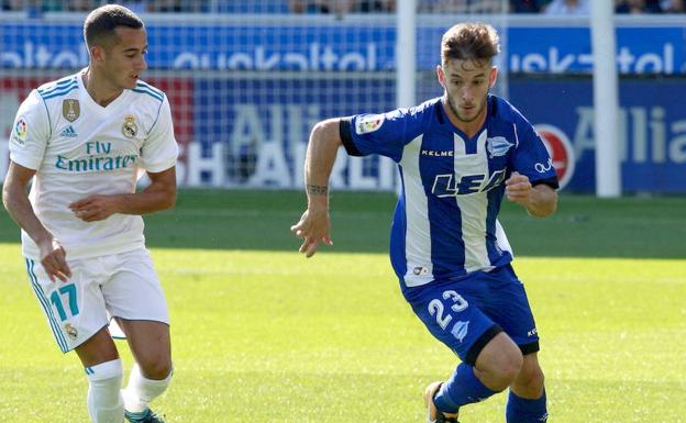 Medrán, en el partido de Liga ante el Real Madrid.