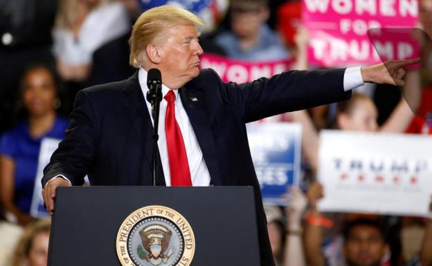 Donald Trump, durante un acto en Harrisburg, Pensilvania.