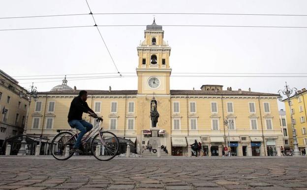 Vista de la Plaza Garibaldi de Parma. 
