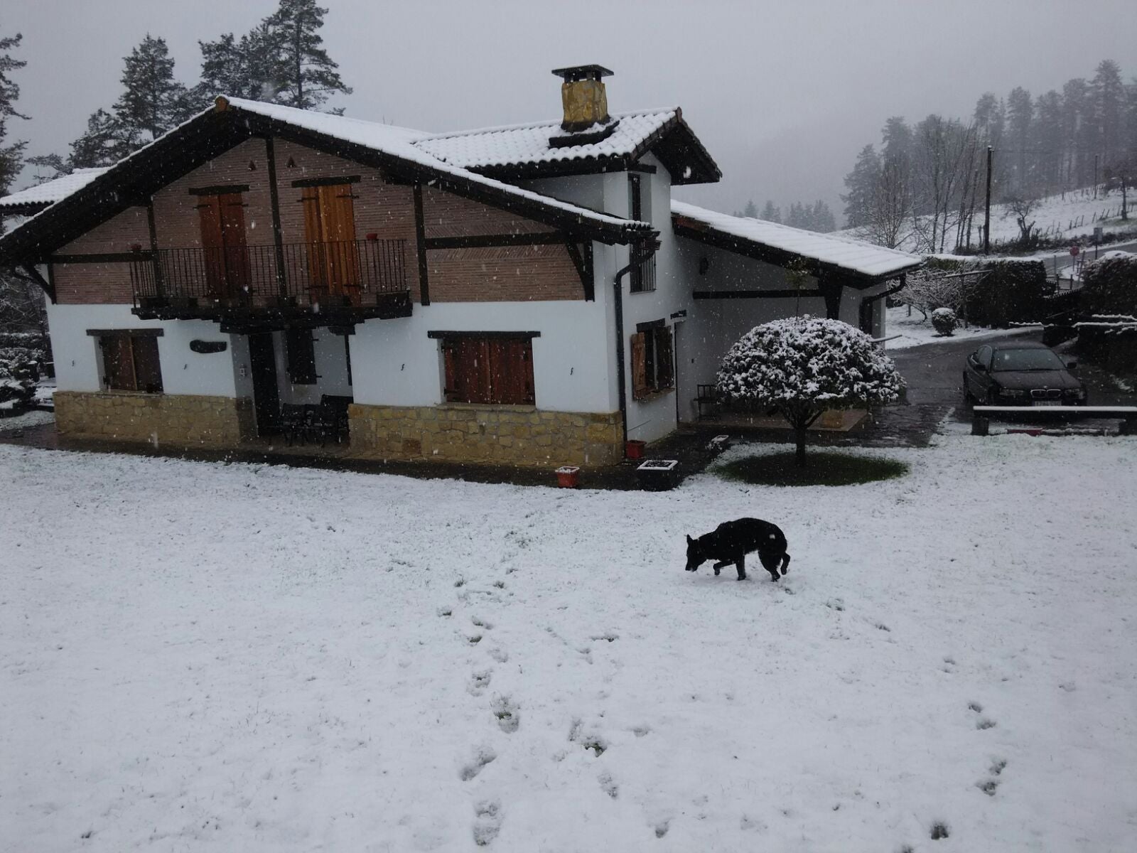 Nevando en Elorrio.