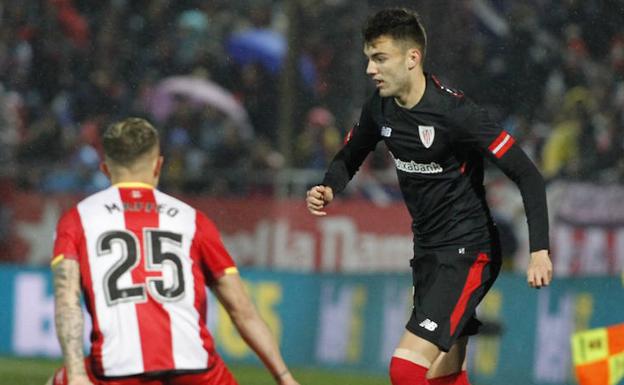 Andoni López, en un momento del partido.