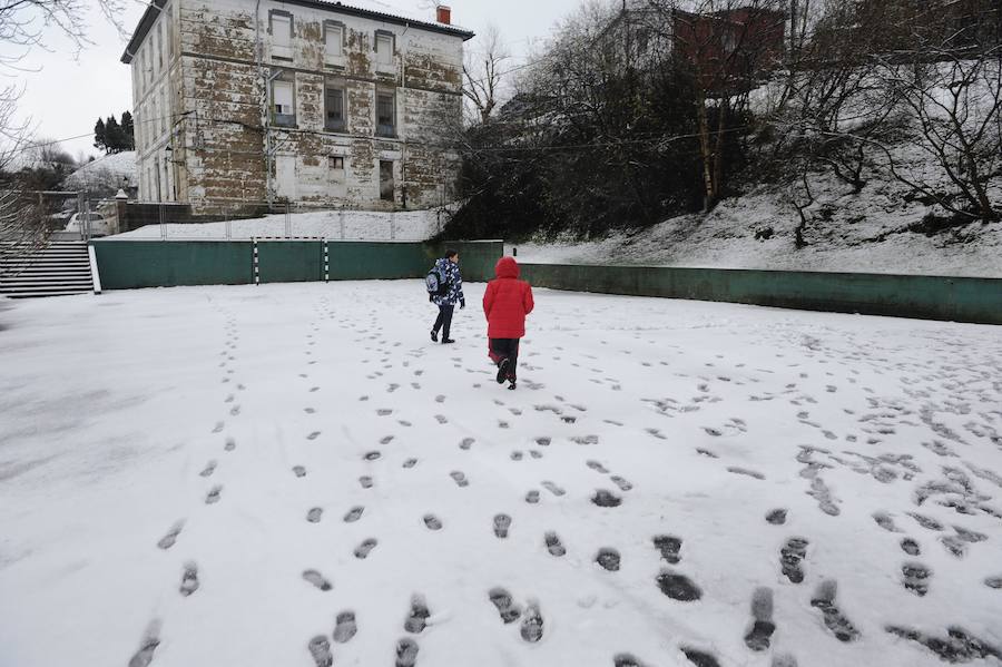 La Arboleda y Munitibar, cubiertos por la nieve