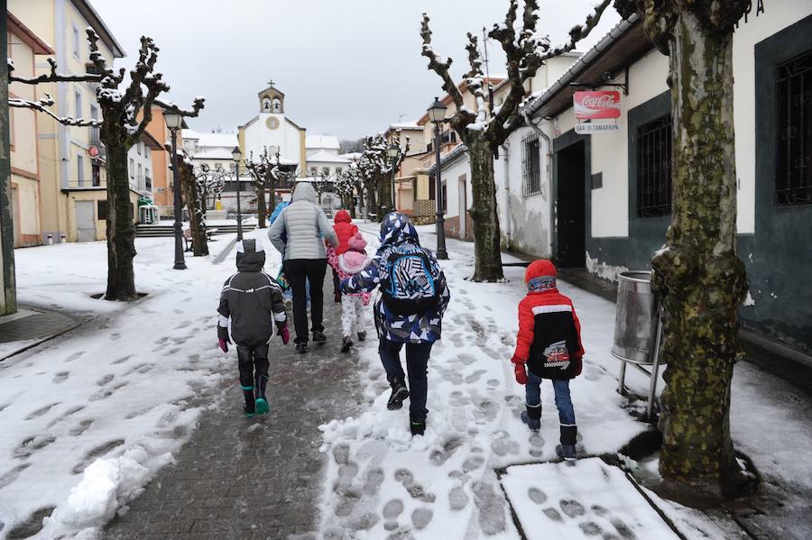 La Arboleda y Munitibar, cubiertos por la nieve