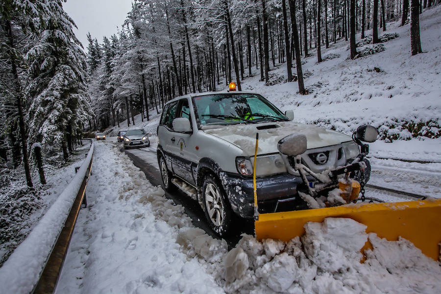 La Arboleda y Munitibar, cubiertos por la nieve