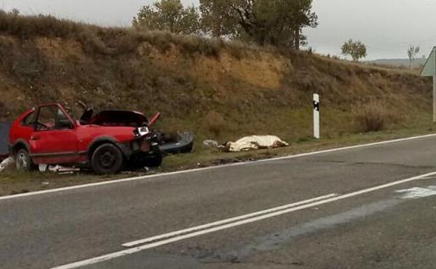 El accidente se ha producido en el kilómetro 76 de la A-124, en Laguardia.
