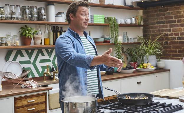 El famoso cocinero inglés Jamie Oliver.